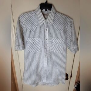 Vintage Sheplers pearl button short sleeve western shirt cowboy core Medium